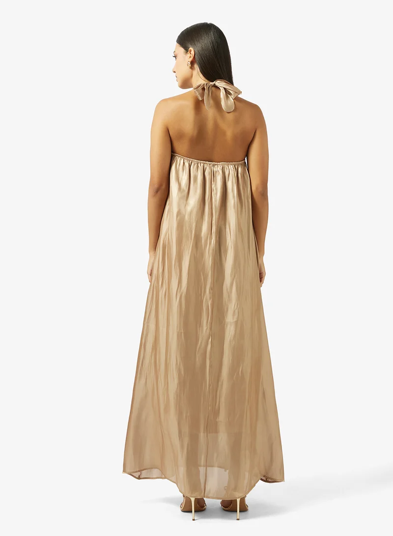ايلا Halter Neck Pleated Dress